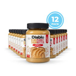 Diablo No Added Sugar Crunchy Peanut Butter 350g Pack of 12
