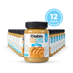 Diablo No Added Sugar Smooth Peanut Butter 350g Pack of 12