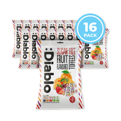 Diablo Sugar Free Fruit Flavoured Toffees 75g Pack of 16