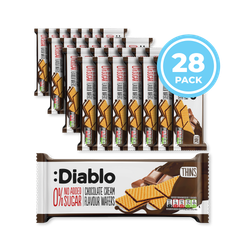 Diablo No Added Sugar Wafer Thins Chocolate Cream Flavour 150g Pack of 28