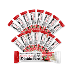 Diablo No Added Sugar Yoghurt Coated Muesli Bar Strawberry 30g Pack of 16