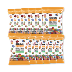 Diablo No Added Sugar Milk Chocolate Coated Peanut Treats 40g Pack of 12