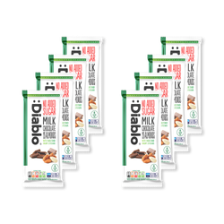 Diablo No Added Sugar Milk Chocolate Bar Almonds 75g Pack of 8