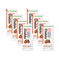 Diablo No Added Sugar Milk Chocolate Bar Crispy Rice 75g Pack of 8