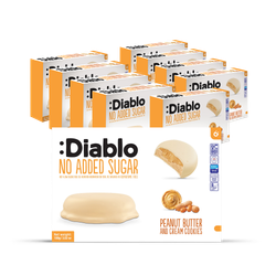Diablo No Added Sugar Peanut Butter and Cream Cookies 100g Pack of 9