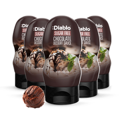 Diablo Sugar Free Chocolate Dessert Sauce 360g Pack of 5