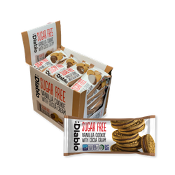 Diablo Sugar Free Vanilla Sandwich Cookie Cocoa Cream 44g Pack of 24