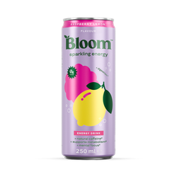 Bloom Sparkling Energy Drink Raspberry Lemon 250 ml