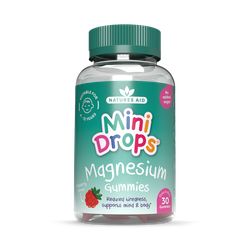 Natures Aid Mini Drops Magnesium Gummies Raspberry 30 Gummies