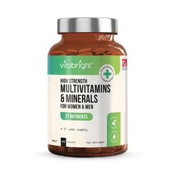 VitaBright Multivitamin & Mineral Tablets 27 Nutrients 1 a day 400 Vegan Tablets