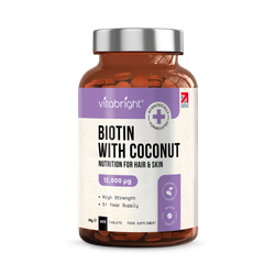 VitaBright Biotin with Coconut - 12,000 mcg - 400 Tablets