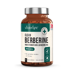 VitaBright Berberine HCL 98% - 1500mg per Serving - 90 Capsules