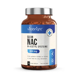 VitaBright NAC Supplement - 600mg per Capsule - 180 Capsules