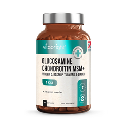 VitaBright Glucosamine, Chondroitin MSM 7-in-1 Complex - 2127mg per Serving - 180 Capsules