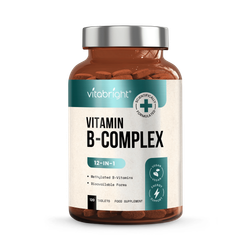 VitaBright Methylated Vitamin B Complex with Vitamin C - 11 B Vitamins - 120 Tablets