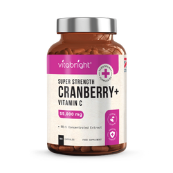 VitaBright Super Strength Cranberry with Vitamin C - 55,000mg per Serving - 180 Capsules