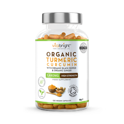 VitaBright Organic Turmeric, Ginger and Black Pepper Capsules - 2160mg per Serving - 365 Capsules