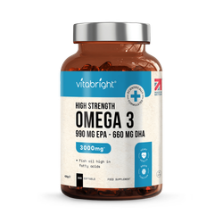 VitaBright Omega 3 Fish Oil Softgels - 660 EPA & 440 DHA per Serving - 300 Softgels