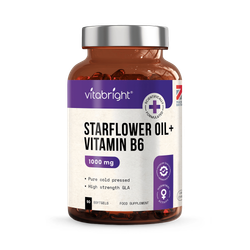 VitaBright Starflower Oil with Vitamin B6 - 1000mg - 90 Softgels