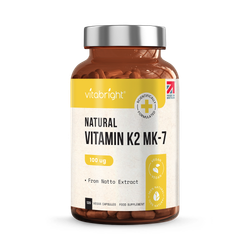 VitaBright Vitamin K2 MK7 from Natto Extract 100mcg - 120 Capsules
