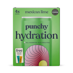 Punchy Hydration Mulitpack Lemon & Lime 4 x 330 ml
