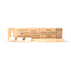 LiveCoco Bamboo Toothbrushes Nano Bristles - Super Soft Bristles - Adult 3Pack