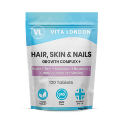 Vita London  Hair, Skin & Nails Growth Complex  10,000µg Of Biotin  120 Tablets