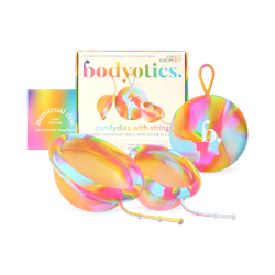 Bodyotics Reusable Menstrual Discs With Pull-Off String S & L - comfydisc Rainbow (2pcs)
