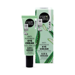 Organic Shop Anti-puffiness Eye Cream for all skin types Aloe & Avocado 30ml