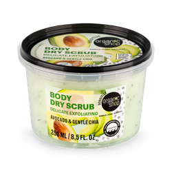 Organic Shop Delicate Exfoliating Dry Body Scrub Avocado & Chia 250ml