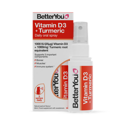 BetterYou Vitamin D+Turmeric Oral Spray Fruit 1000 mg 50 ml