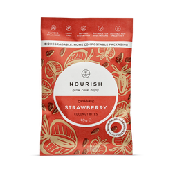 Nourish Grow Cook Organic Strawberry Coconut Bites 40g x 10