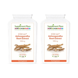 Supplement Place Ashwagandha Root Extract KSM-66 | 500mg | 240 Capsules