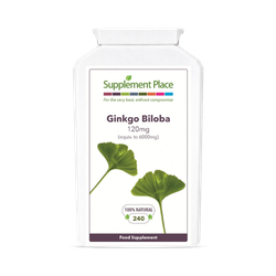 Supplement Place Ginkgo Biloba 120mg | Equivalent to 6,000mg | 240 Capsules