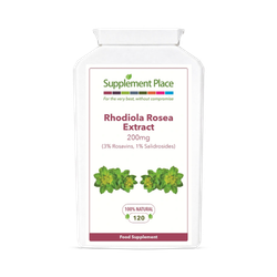 Supplement Place Rhodiola Rosea Root Extract | 200mg - 3% Rosavins | 120 Capsules