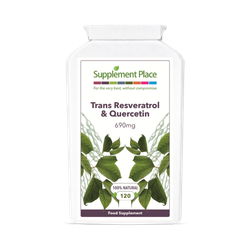 Supplement Place Trans Resveratrol + Quercetin 690mg | 120 Capsules