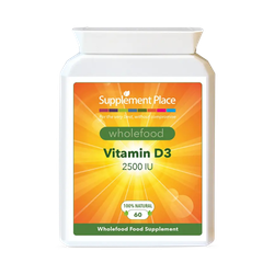Supplement Place Wholefood Vitamin D3 2500IU/62.5μg | 60 Capsules