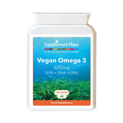 Supplement Place Vegan Omega 3 625mg | EPA+DHA+EPA | 60 Capsules