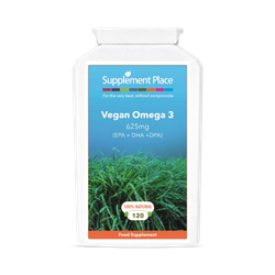 Supplement Place Vegan Omega 3 625mg | EPA+DHA+EPA | 120 Capsules