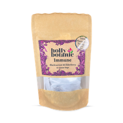 Holly Botanic Immune Tisane | Blackcurrant & Elderberry | 15 Tea Bags