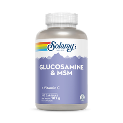 Solaray Glucosamine, MSM & Vitamin C, Joint & Cartilage Support - 180 Capsules