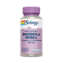 Solaray Rhodiola Rosea 500mg, 60 Vegan Capsules, High Strength