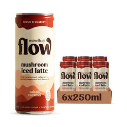 Mindfuel Flow Lion’s Mane Mushroom Oat Latte Salted Caramel 6 x 250ml