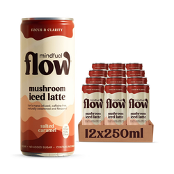 Mindfuel Flow Lion’s Mane Mushroom Oat Latte Salted Caramel 12 x 250ml