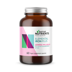 Native Nutrients Elemental Iron 60 caps