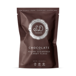 SweetDoughThings Vegan Friendly Sugar Free Candy Floss Chocolate Flavour 12g