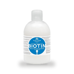 Kallos Cosmetics KJMN Biotin Beautifying Shampoo dor Dry, Damaged and Fragile Hair, Helps Reduce Breakage, Deeply Moisturises, Strengthens the Roots and Improves Scalp Condition with Coconut Oil 1L