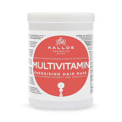 Kallos Cosmetics KJMN Multivitamin Energising Hair Mask for Fragile and Dull Hair, Nourishes, Hydrates and Protects Against Heat Styling Damage with Ginseng Extract and Avocado Oil 1L