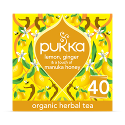 Pukka Wellbeing Lemon, Ginger & Manuka Honey Tea 40 Sachets