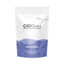 CBD Guru CBD Gummies 10mg 30 Pack - Mixed Fruit Flavour Broad Spectrum CBD Gummy Bears, 300mg Total CBD